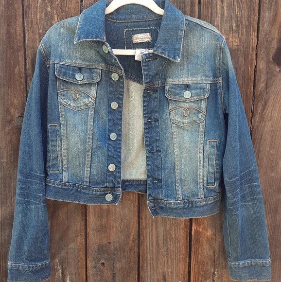 American Rag Jackets & Blazers - American Rag cropped  blue jean jacket size M